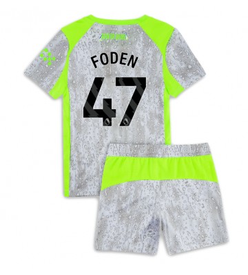 Manchester City Phil Foden #47 Tredjetrøje Børn 2025-26 Kortærmet (+ Korte bukser)